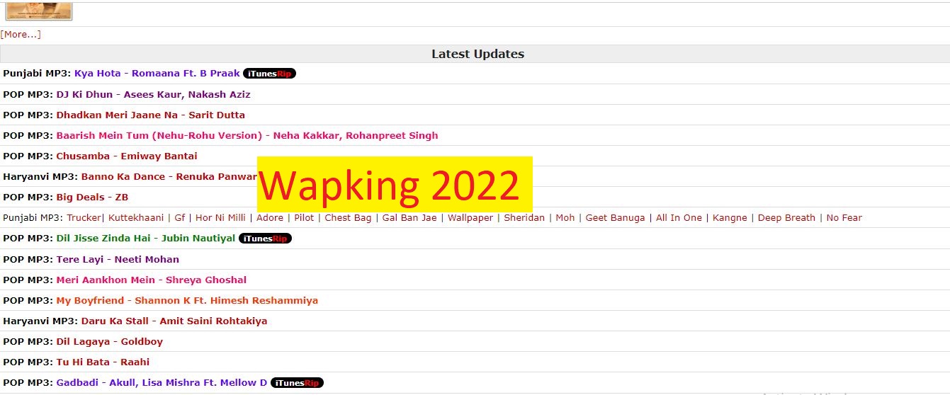 Wapking 2022- Download Latest Mp3 Songs